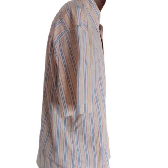 FACONNABLE BOGO Men's Short Sleeved Striped Button Down Shirt Size XL & XXL NWOT - Picture 8 of 12